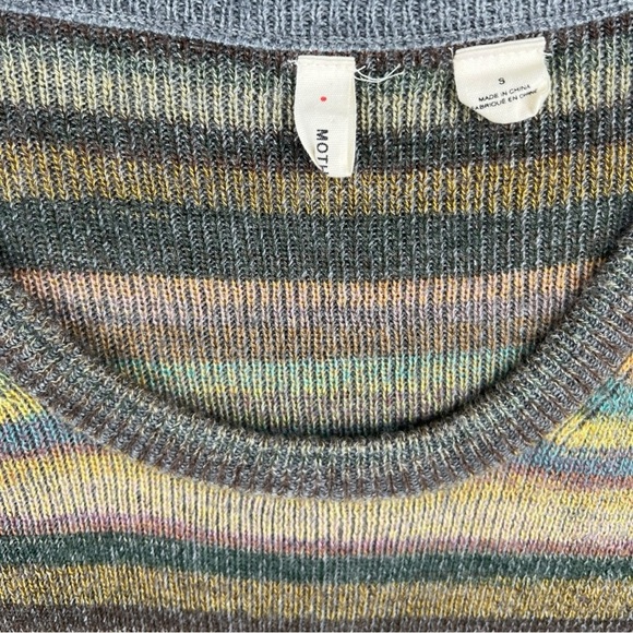 Moth Y2K Fit Space Dye Swing Striped Sweater In Size Small - Picture 3 of 8